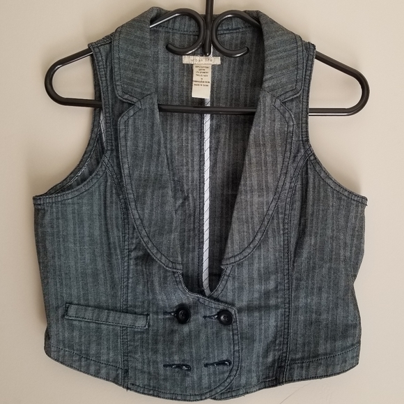 Urban Life Grey Jeans Vest - Picture 1 of 7